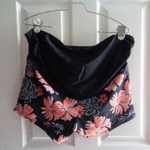 FLORAL MATERNITY SWIM SHORTS - XL